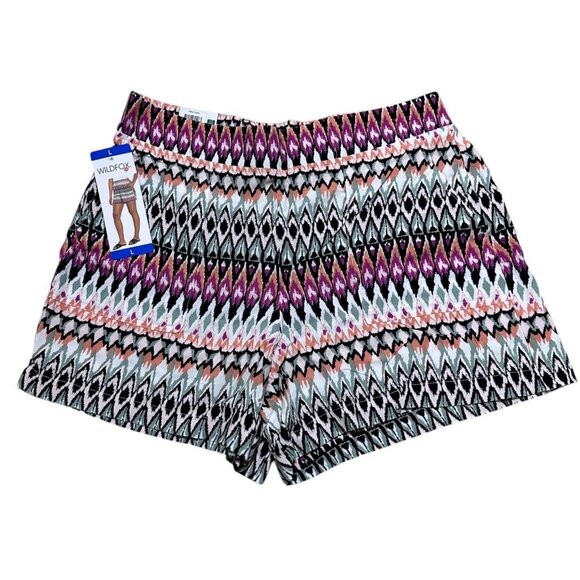 Wildfox Pants - Wildfox Womens Size L Aztec Print Relaxed Fit Lightweight Pull-On Shorts NWT